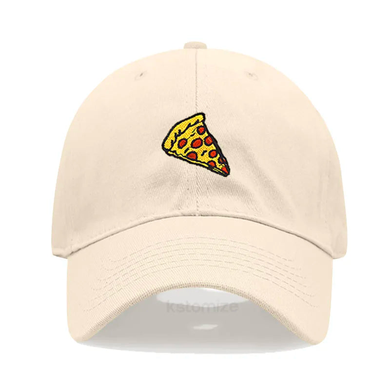 Pizza Embroidered Baseball Cap For Women Men