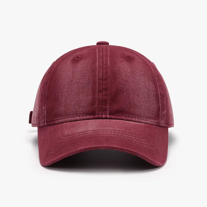 Washed Soft-Top Plain Baseball Cap For Men