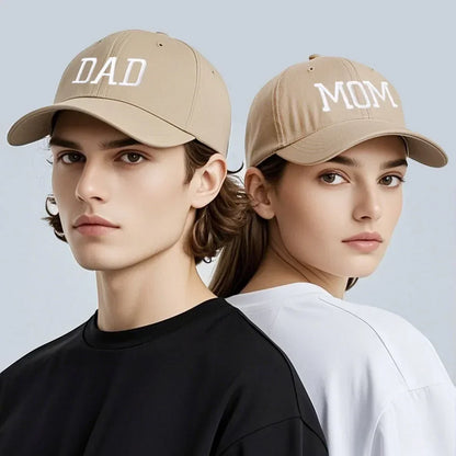 DAD MOM Embroidery Pure Cotton Baseball Cap Fashion Sport Golf Caps Sun Hat