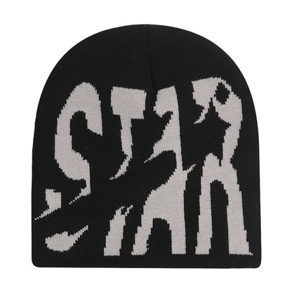 Y2k Letter Butter Knit Hats Skullies Beanies Autumn Winter Warm Hat