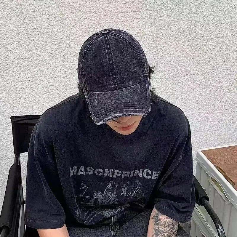 Japanese New Washed Denim Baseball Caps Men Women