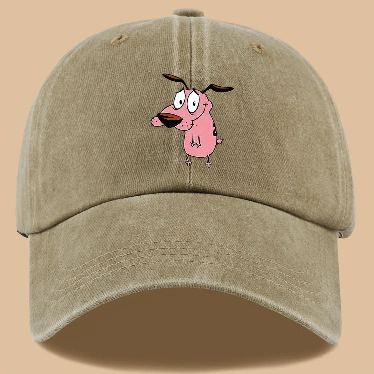 1pc Women's Cute Puppy Printed Baseball Cap with Curved Brim for Outdoor Shading Gift