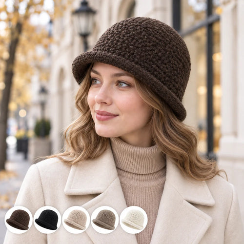 Women Chunky Knitted Cloche Hat