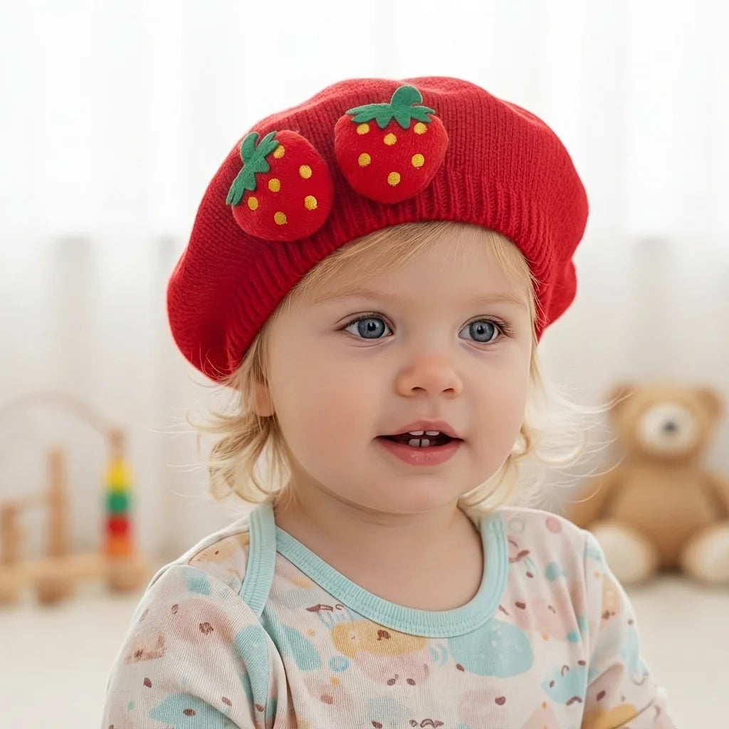 Toddler Headwear Baby Girls Knitted Beret Hat 2026