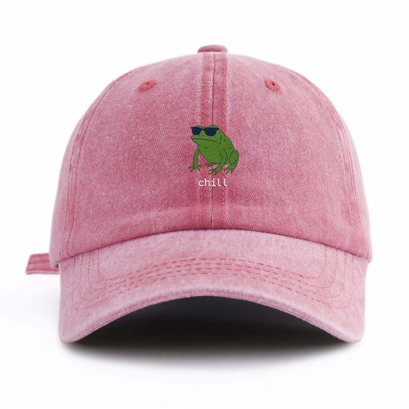 Chill Print Washed Baseball Cap Dad Hat