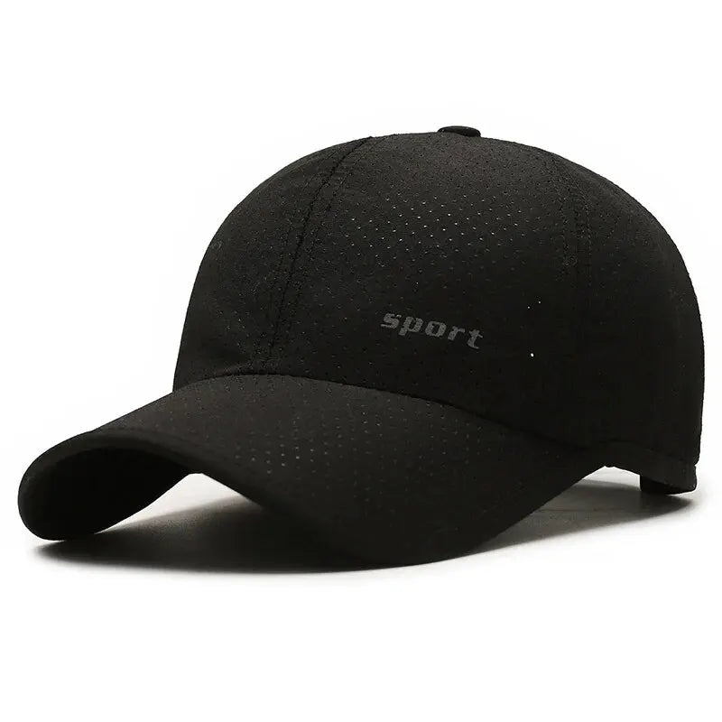 Edging Quick Drying Hat Casual Versatile Trendy Baseball Cap Fashion Outdoor Sports Breathable Black Cap
