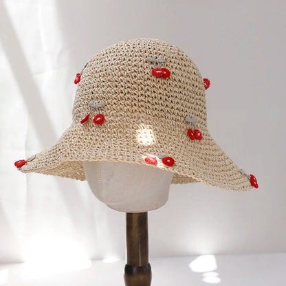 Straw Hat Summer Women Visor Bucket Hat