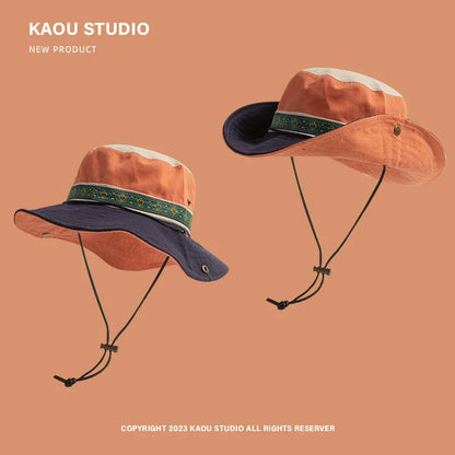 Spring Summer Versatile Sun Parent-child Bucket Hat Men Women
