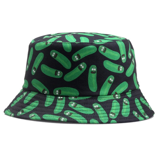 Spring Summer Printed Cucumber Soft Light Cotton Polyester Bucket Hat