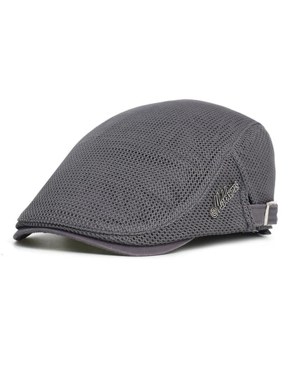 Spring Summer Breathable Mesh Newsboy Caps Men Woman
