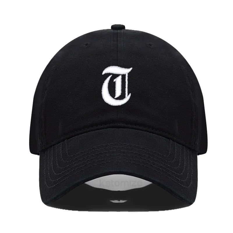 Old English Letter A-Z Embroider Baseball Cap For Men Women