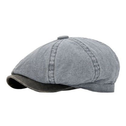 Decorative Christmas Caps Adults British Color Blocked Newsboy Cap