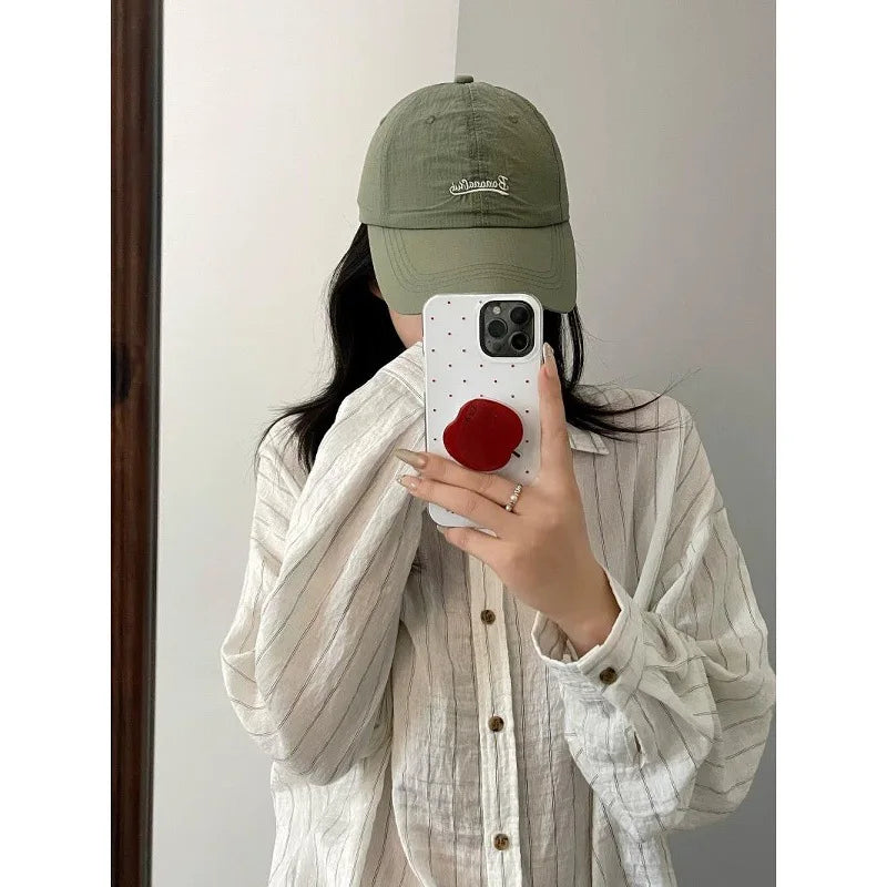 Breathable Quick-Drying Cap Retro Contrasting Color Letter Embroidery Outdoor