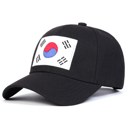 Unisex Korean Flag Embroidery Baseball Caps Spring Autumn