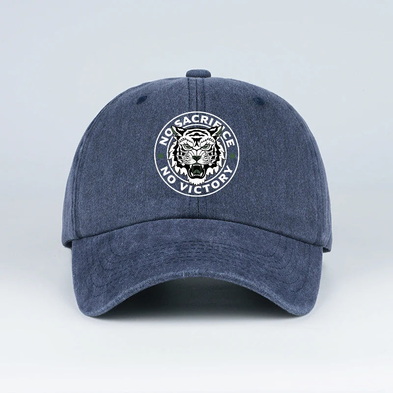 Tiger Logo Washed Baseball Cap Soft Comfortable Lightweight Breathable Adjustable Trendy Fashion Unisex