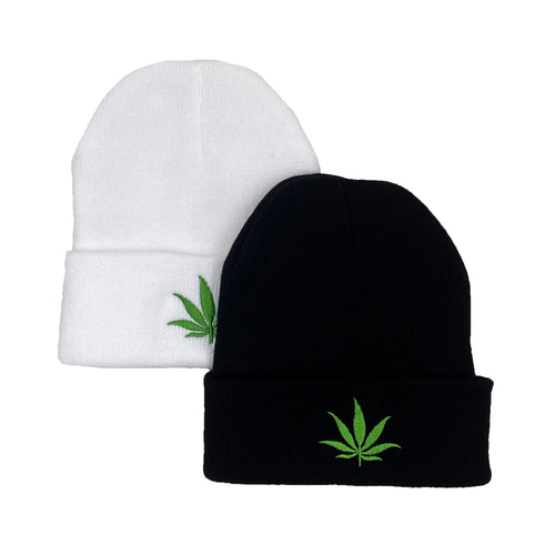 Winter Hat Maple Leaf Embroidered Weed Men And Women