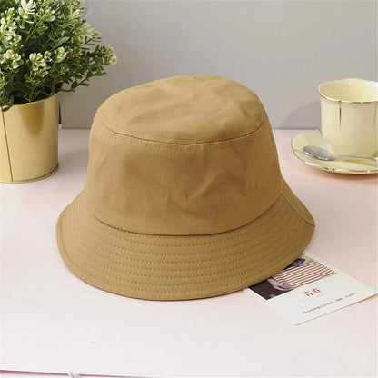 Cotton Summer Foldable Bucket Hat Unisex Women Outdoor Sunscreen Hat