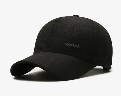 Edging Quick Drying Hat Casual Versatile Trendy Baseball Cap Fashion Outdoor Sports Breathable Black Cap