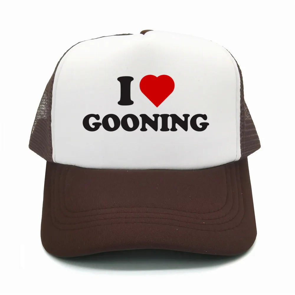 Funny I Love Gooning Baseball Caps Cool Summer Men Mesh