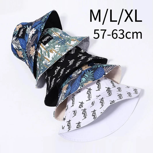 Big Head Letter Bucket Hat for Men Women XL Large Hip Hop Cap Fisherman