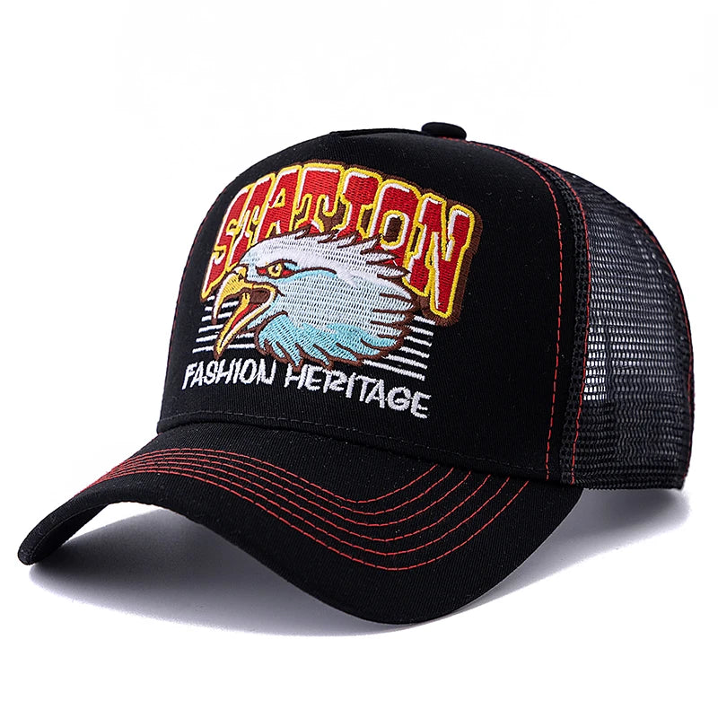 Unisex Fashion Eagle Head Mesh Baseball Cap Man Women
