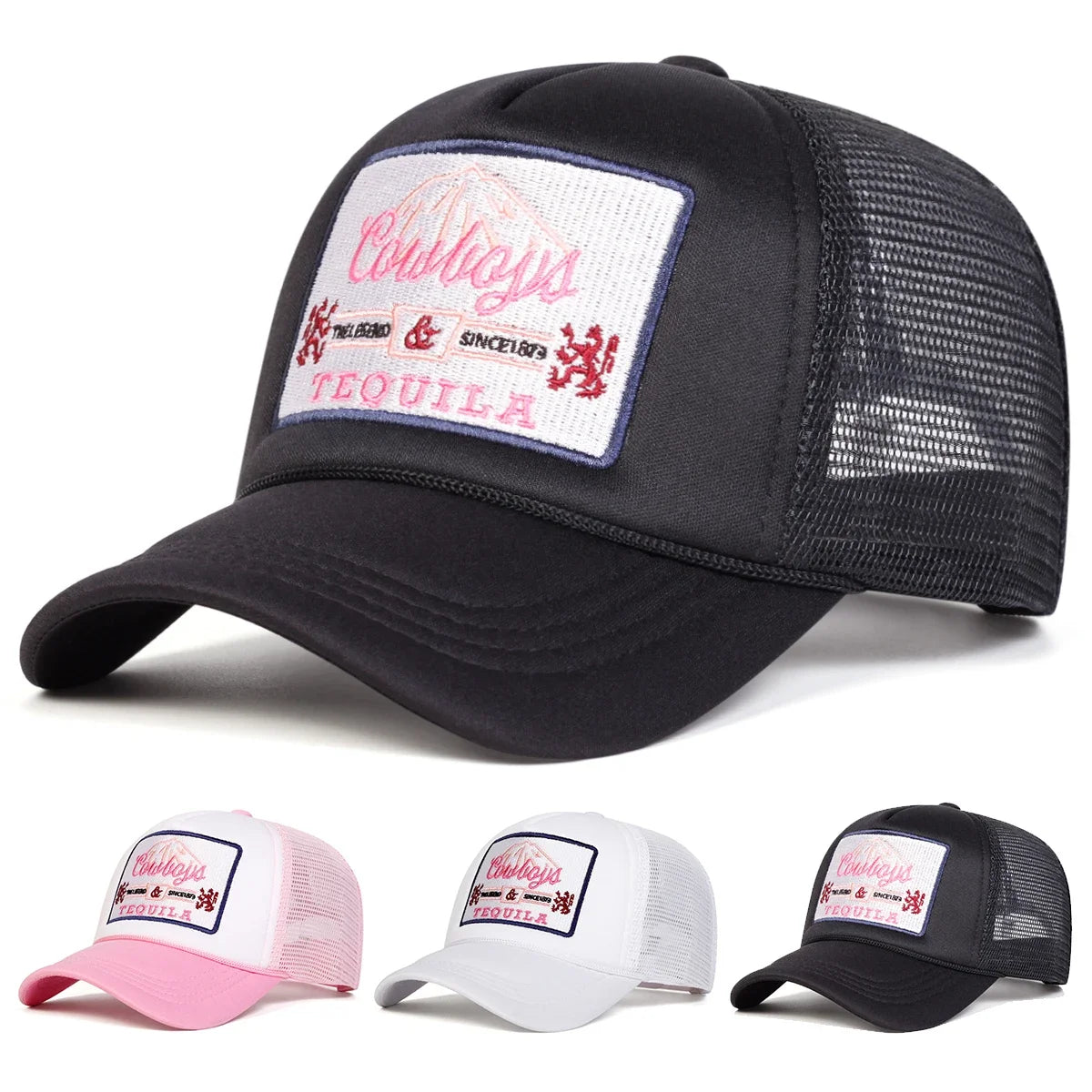 Unisex Tequila Letter Embroidery Baseball Net Caps Spring Summer