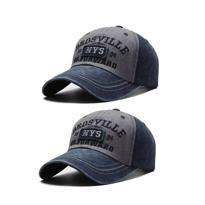Four Seasons Men's Baseball Cap Casual Wash Embroidered Cap Curved Brim Bowler Sun Hat