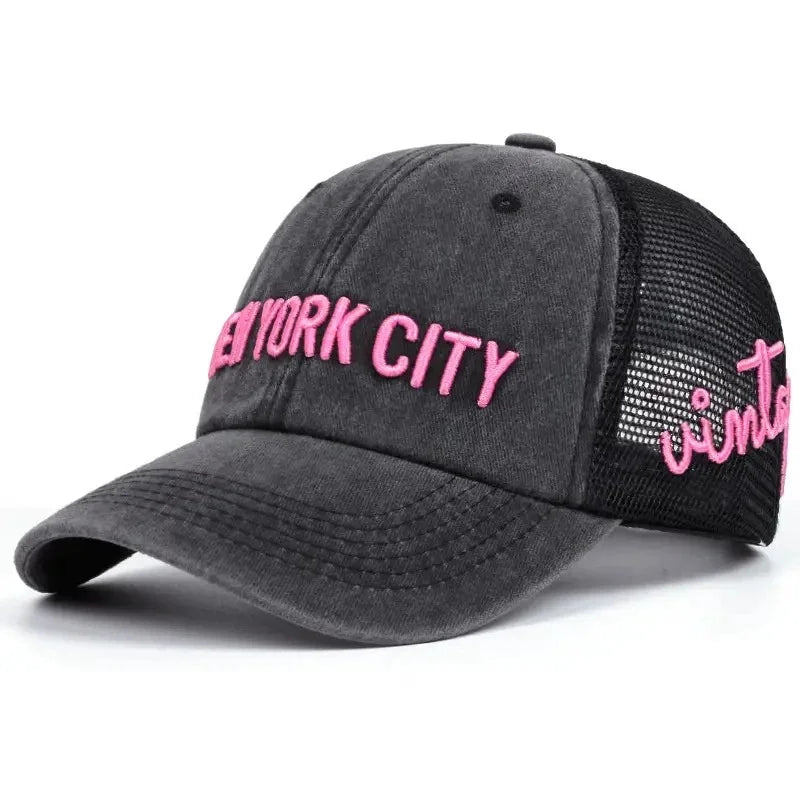 Unisex NY Letter Embroidery Snapback Baseball Caps Spring and Autumn