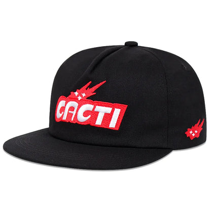 Cacti Letter Three-Dimensional Soft Top Flat Brim Baseball Cap Men's and Women's