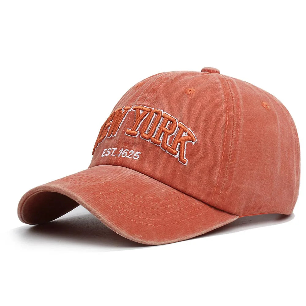 2025 New York Washed Cotton Cap Protection Casquette Dad Hat Outdoors Cap