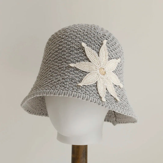 2026 Flower Bucket Hat For Women Summer Hat Weave Sun Hat