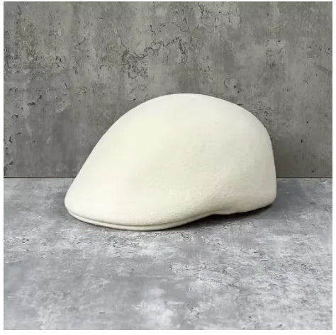 Winter High Quality Thick Wool Felt Classic Forward Cap