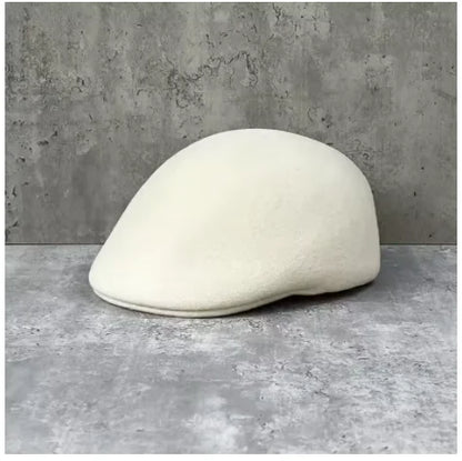 Winter High Quality Thick Wool Felt Classic Forward Cap