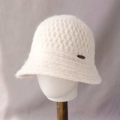 2025 Knitted Bucket Hat Fashion Color Block Women's Hip Hop Cap