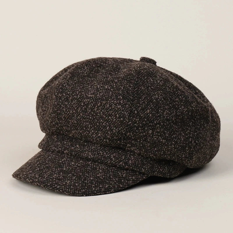 Wool Blended Newsboy Cap British Style Beret Hats