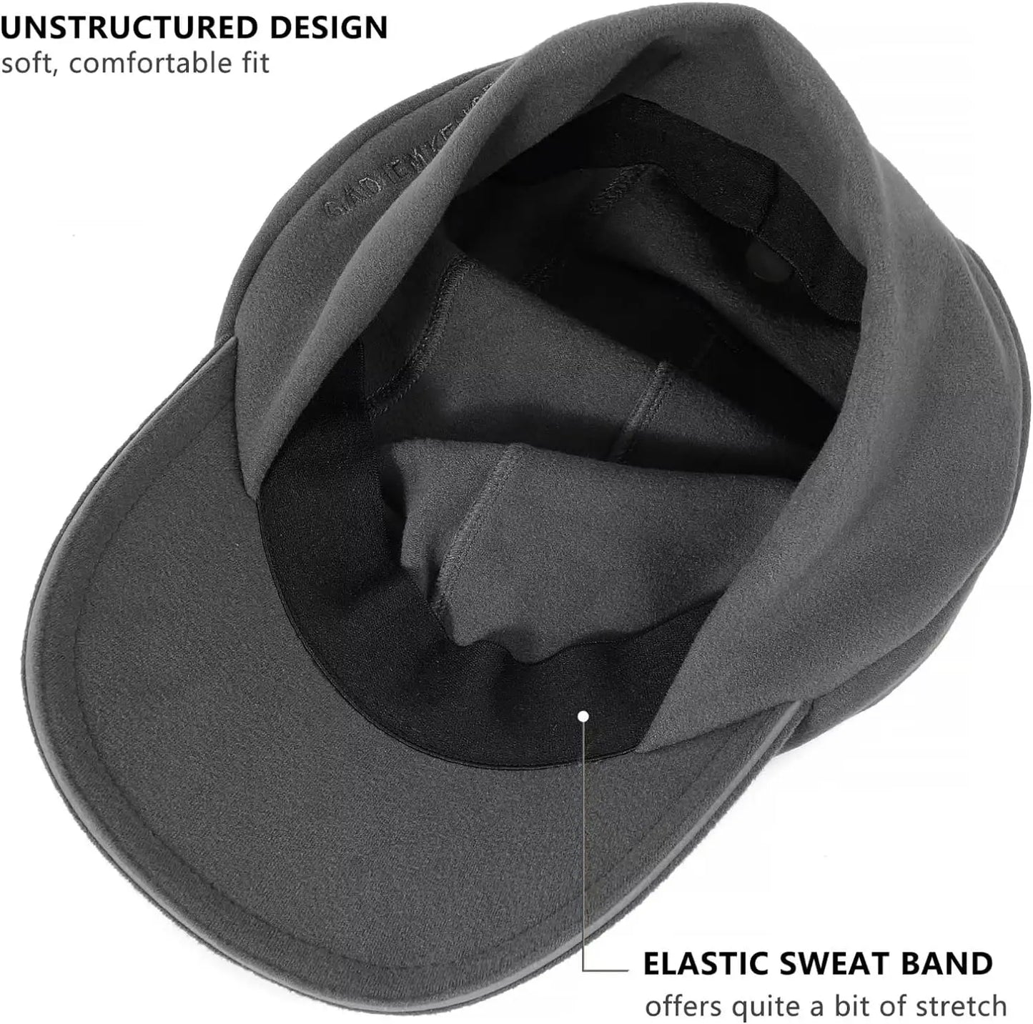 Women's Winter Reflective Fleece Ponytail Hat with Drop Down Ear Warmer Hat Baseball Cap