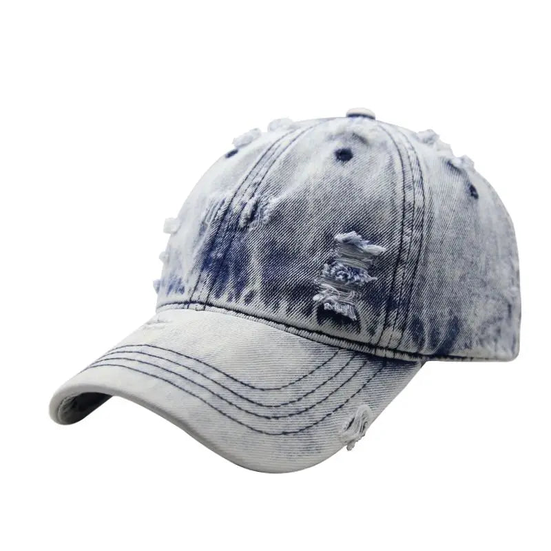 Cowboy Hole Washed Soft Top Hat Female Cap