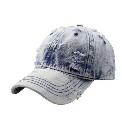 Cowboy Hole Washed Soft Top Hat Female Cap