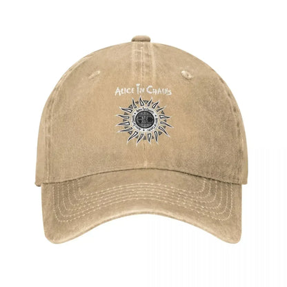 Baseball Caps Alice In Chains Band Accessories Unisex Vintage Distressed