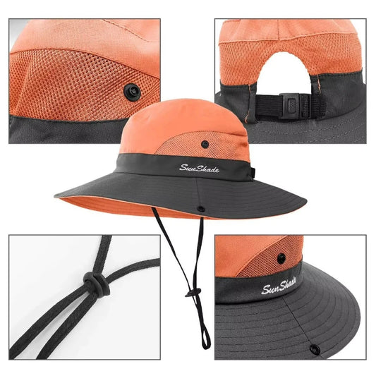 UV50 Protection Wide Brim Sun Hat Breathable Adjustable