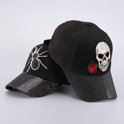 Skull Baseball Cap Halloween Party Funny Scary Expression Design Costume Party Accessories For Men Women Unisex