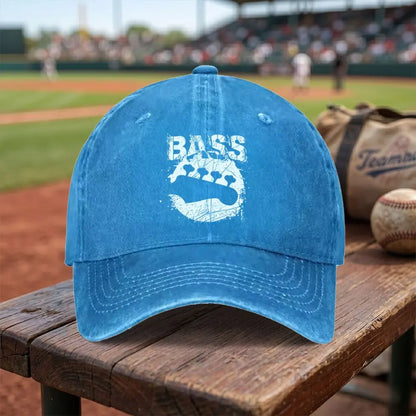 Exquisite Bass Guitar Washed Baseball Cap