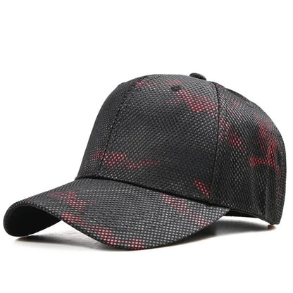 Grid Unisex Camouflage Baseball Cap Unisex Adjustable Sun Hat Men