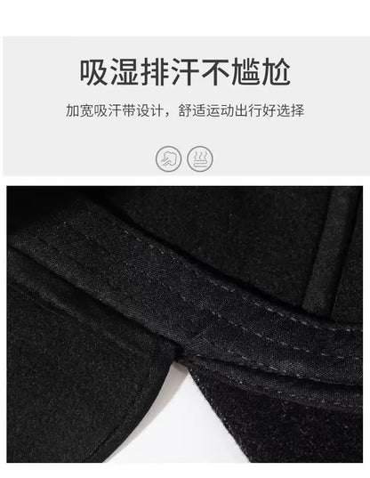 Thickened Warm Winter Hat Color Block Earflap Baseball Cap Ear Protection Adjustable Outdoor Casual Cap