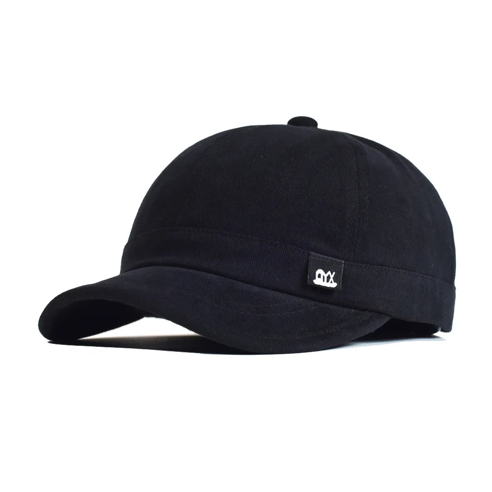 Vintage Short Brim Baseball Cap Cotton Men Women Soft Dad Hat