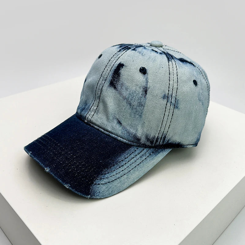 New Men Women Gradient Retro Distress Baseball Hats