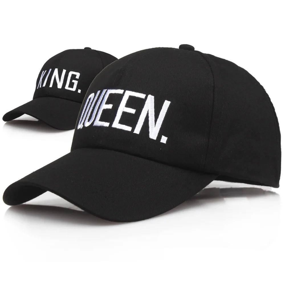 Women's Letter Embroidered Baseball Cap King and Queen