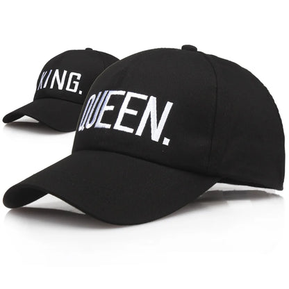 Women's Letter Embroidered Baseball Cap King and Queen