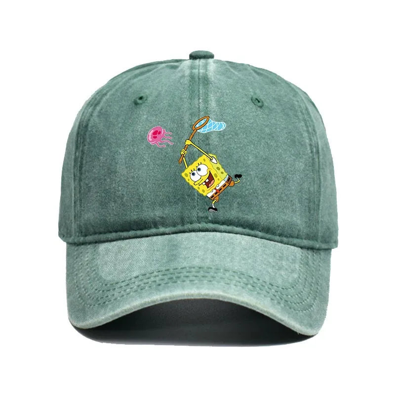 Fashion Cute SpongeBobs Baseball Cap Movie Cartoon Role Adult Men Women