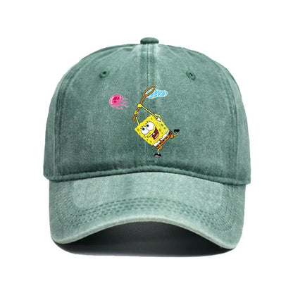 Fashion Cute SpongeBobs Baseball Cap Movie Cartoon Role Adult Men Women